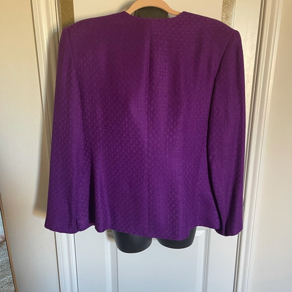 Vintage Koret Career 80s Blazer Purple - Picture 2 of 3